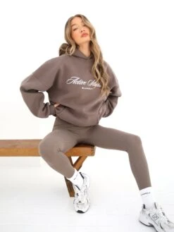 Off Duty Oversized Hoodie - Ash Brown -Blakely 2017 1BROWN04D