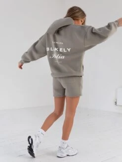 Italia Oversized Hoodie - Stone Grey 13 Italia Oversized Hoodie - Stone Grey -Blakely 201BWGREY 03D