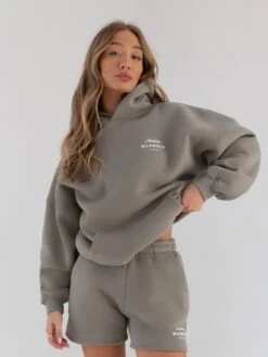 Italia Oversized Hoodie - Stone Grey 9 Italia Oversized Hoodie - Stone Grey -Blakely 201BWGREY 07D