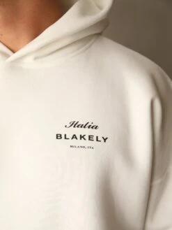 Italia Relaxed Hoodie - Flat White -Blakely 201MBFlatWhite 02D