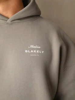 Italia Relaxed Hoodie - Stone Grey -Blakely 201MBStoneGrey 02D