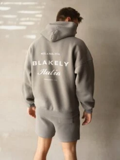 Italia Relaxed Hoodie - Stone Grey -Blakely 201MBStoneGrey 05D