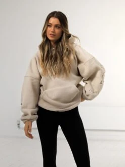 Borg Isabel Oversized Hoodie - Tan 19 Borg Isabel Oversized Hoodie - Tan -Blakely 2035Tan 06D