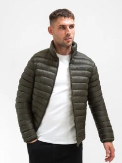Lucas Lightweight Puffer Jacket - Dark Green 13 Lucas Lightweight Puffer Jacket - Dark Green -Blakely 2039Khaki 01D