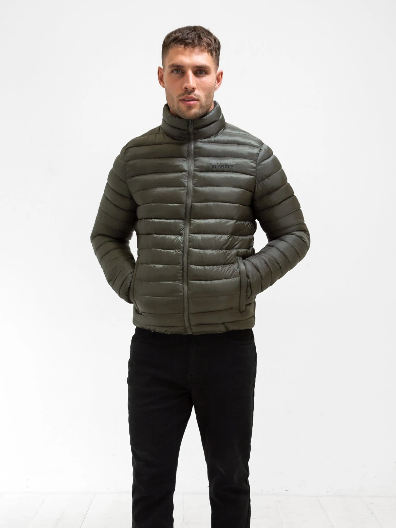 Lucas Lightweight Puffer Jacket - Dark Green 7 Lucas Lightweight Puffer Jacket - Dark Green - Image 5