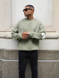Idris Oversized Jumper - Olive -Blakely 2046AOlive 01D