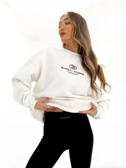 Madison Oversized Jumper - Marl White -Blakely 2160MARLWHITE04D