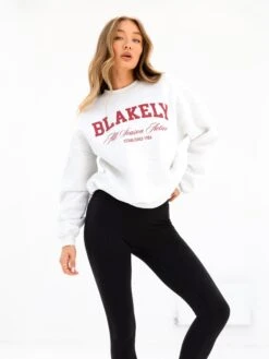 Melrose Oversized Jumper - Marl White -Blakely 216AMARLWHITE02D