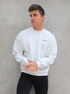 Series Relaxed Jumper - Marl White