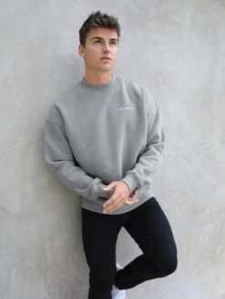 Series Relaxed Jumper - Stone Grey -Blakely 216AMStonegrey 03D