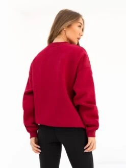 Melrose Oversized Jumper - Cherry Red -Blakely 216ARED02D