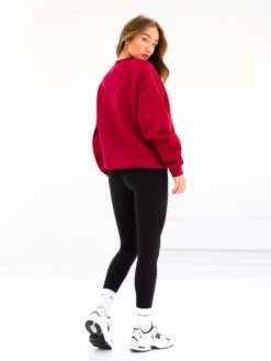 Melrose Oversized Jumper - Cherry Red -Blakely 216ARED04D