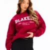 Melrose Oversized Jumper - Cherry Red -Blakely 216ARED06LEADD