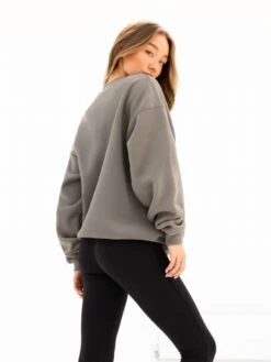 Melrose Oversized Jumper - Safari Green 11 Melrose Oversized Jumper - Safari Green -Blakely 216ASAFARIGREEN03D