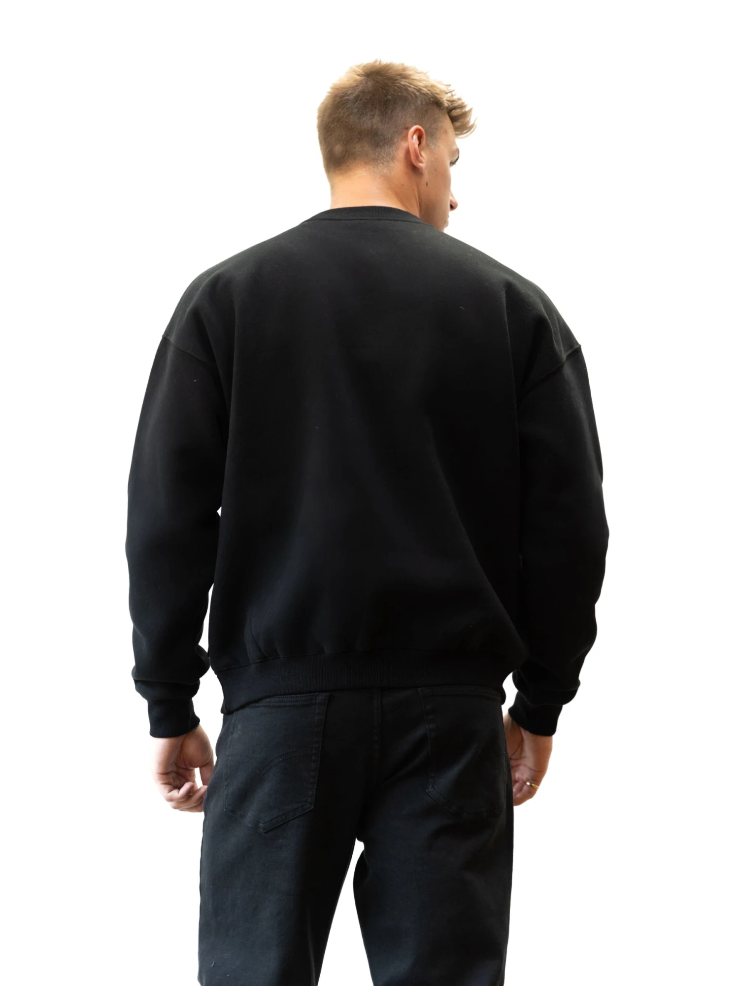 Kobe Italic Relaxed Jumper - Black 6 Kobe Italic Relaxed Jumper - Black - Image 4