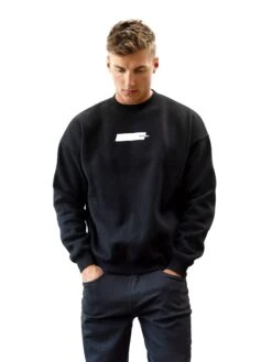 Kobe Italic Relaxed Jumper - Black 10 Kobe Italic Relaxed Jumper - Black -Blakely 216BIBLACKJUMP04D