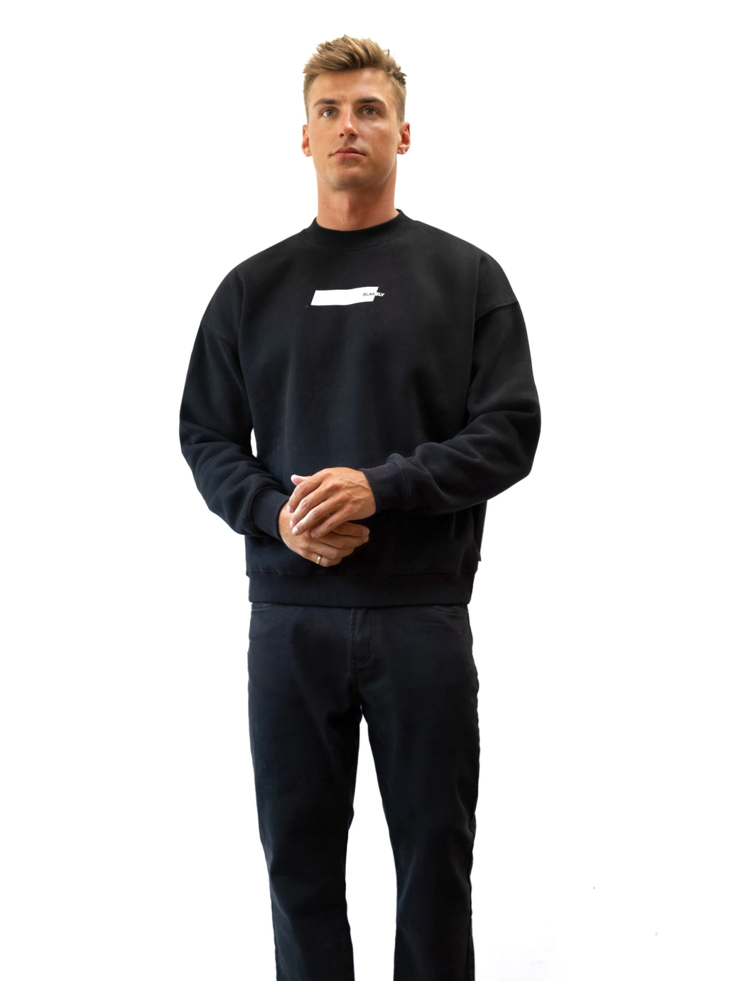 Kobe Italic Relaxed Jumper - Black 4 Kobe Italic Relaxed Jumper - Black - Image 2
