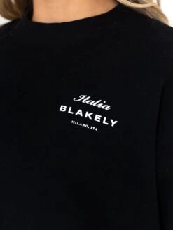 Italia Oversized Jumper - Black -Blakely 216BWBlack 02D