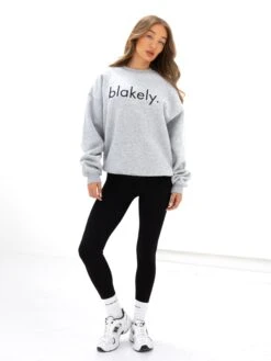 Logo Oversized Jumper - Marl Grey -Blakely 216IWMARLGREYD
