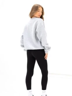 Logo Oversized Jumper - Marl Grey -Blakely 216IWMARLGREYD 3