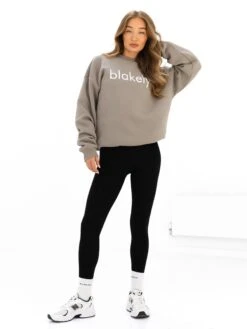 Logo Oversized Jumper - Washed Khaki -Blakely 216IWWASHEDKHAKID