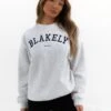 Varsity Oversized Jumper - Marl White -Blakely 216VARWMARLWHITE 1