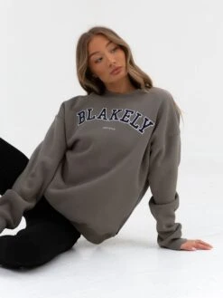 Varsity Oversized Jumper - Safari Green -Blakely 216VARWNeutral Grey 01D 2