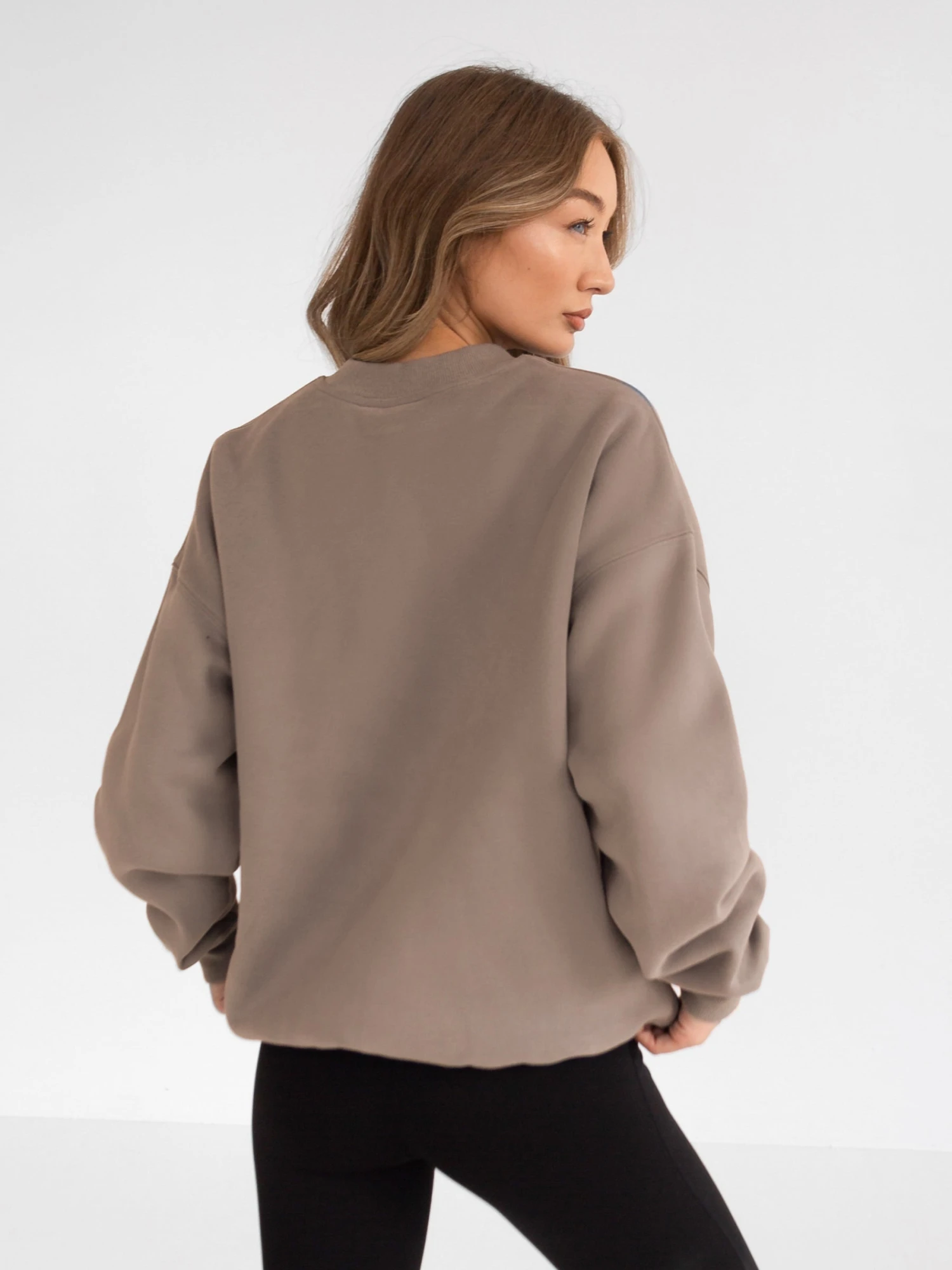 Varsity Oversized Jumper - Light Beige 7 Varsity Oversized Jumper - Light Beige - Image 5