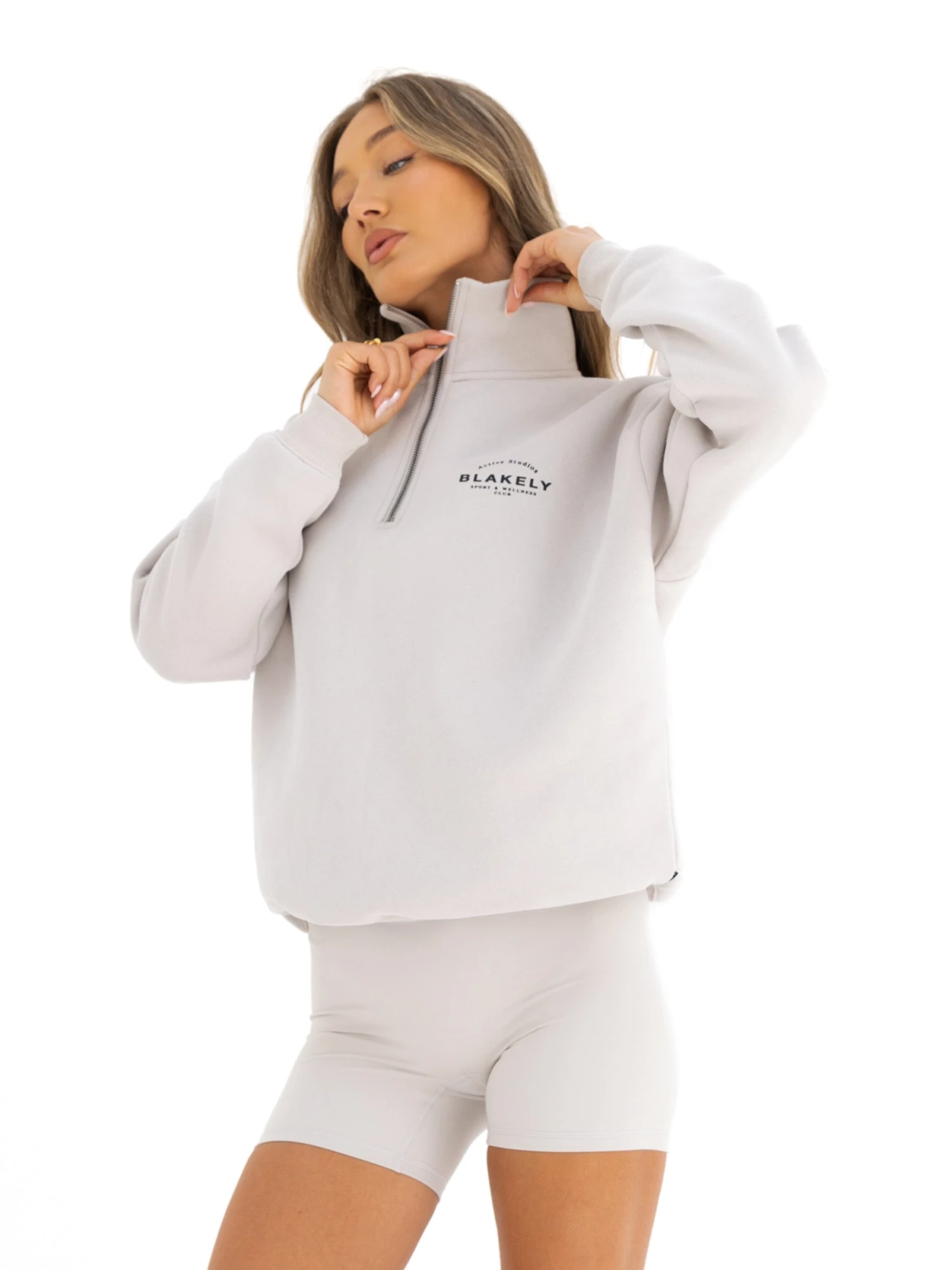 Active Studios 1/4 Zip Jumper - Ivory 4 Active Studios 1/4 Zip Jumper - Ivory - Image 2