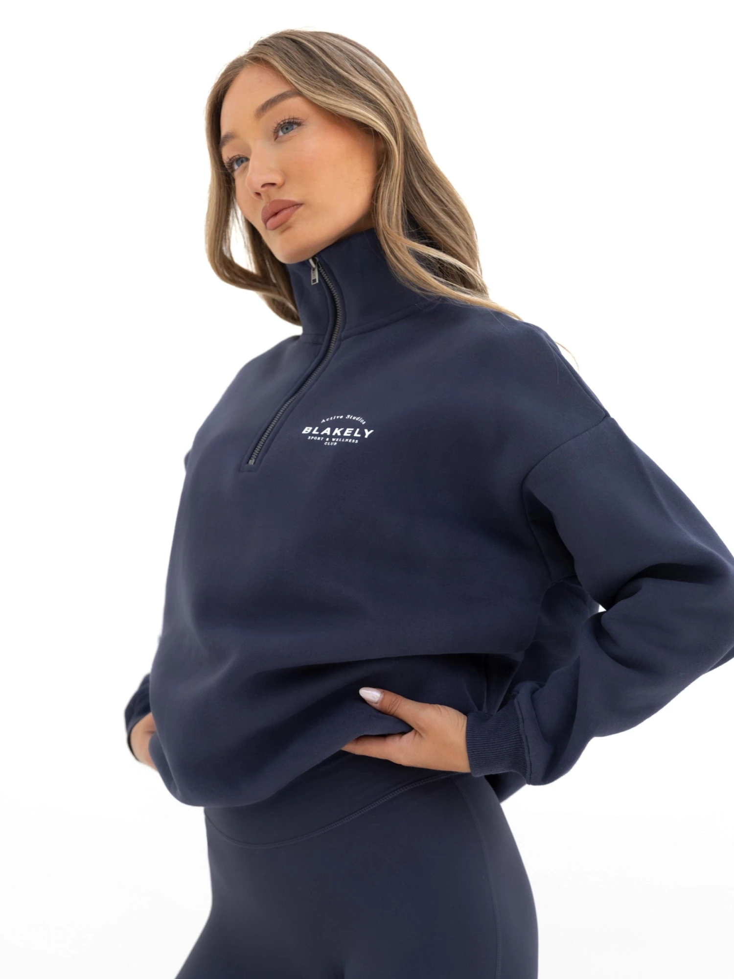 Active Studios 1/4 Zip Jumper - True Navy 6 Active Studios 1/4 Zip Jumper - True Navy - Image 4