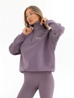 Active Studios 1/4 Zip Jumper - Grape -Blakely 218APLUM03D