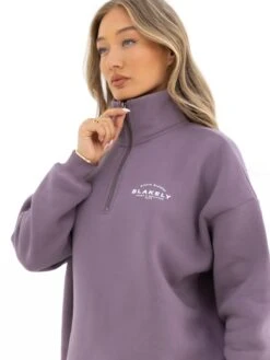 Active Studios 1/4 Zip Jumper - Grape -Blakely 218APLUM06D