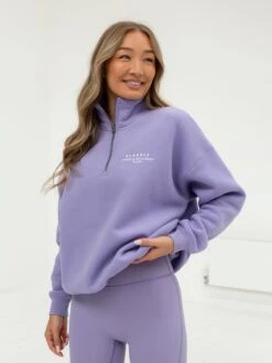 Ultimate 1/4 Zip Jumper - Lilac -Blakely 218GLILAC03