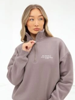 Ultimate 1/4 Zip Jumper - Pink Taupe -Blakely 218GTAUPE04