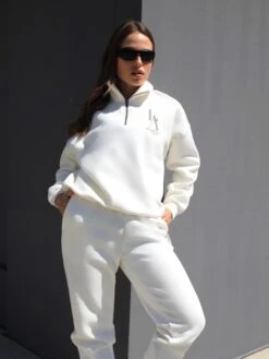 Studio 1/4 Zip Jumper - Ivory -Blakely 218LAIvory11D