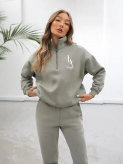 Studio 1/4 Zip Jumper - Olive -Blakely 218LAOlive02D