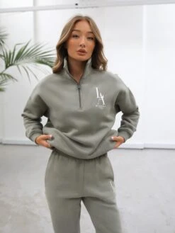 Studio 1/4 Zip Jumper - Olive -Blakely 218LAOlive04D