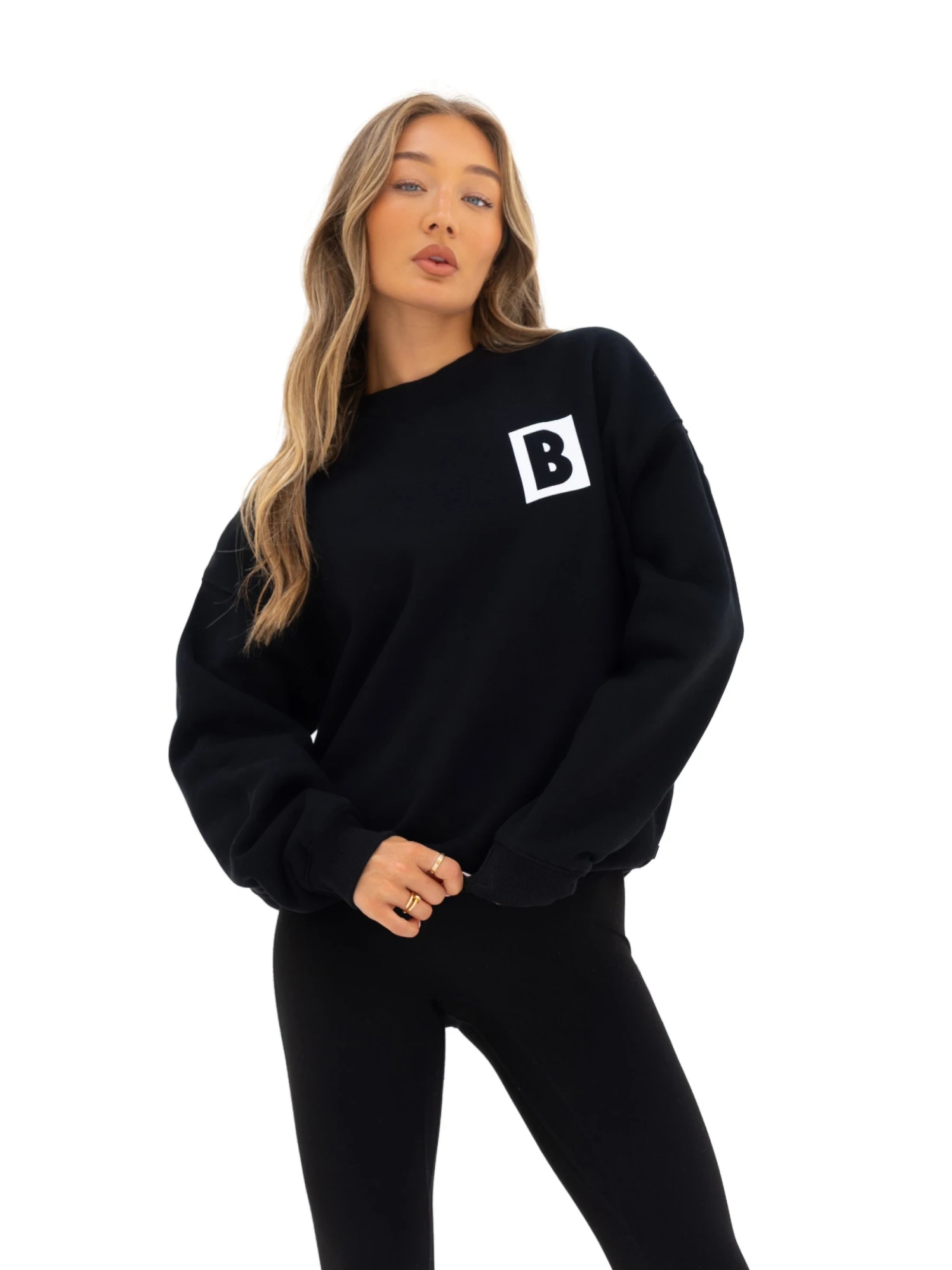 Offset Oversized Jumper - Black 4 Offset Oversized Jumper - Black - Image 2