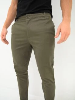 Kingsley Slim Fit Tailored Chinos - Khaki -Blakely 2214KingsleyKhaki4D