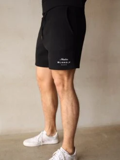 Italia Relaxed Jogger Shorts - Black 13 Italia Relaxed Jogger Shorts - Black -Blakely 2219BBlack 01D