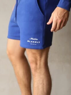 Italia Relaxed Jogger Shorts - Cobalt Blue 12 Italia Relaxed Jogger Shorts - Cobalt Blue -Blakely 2219BBlue 02D