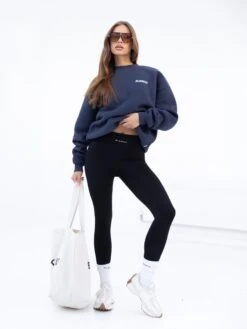 Cloud Print Oversized Jumper - True Navy -Blakely 2221Navy 06D