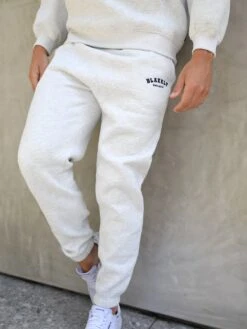 Varsity Relaxed Sweatpants - Marl White -Blakely 224VARGreyD