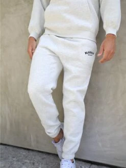 Varsity Relaxed Sweatpants - Marl White -Blakely 224VARGreyD 4