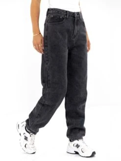 Blakely Mom Jeans - Washed Black -Blakely 2270BLACK06D
