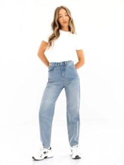 Blakely Mom Jeans - Faded Blue -Blakely 2270LIGHT05D