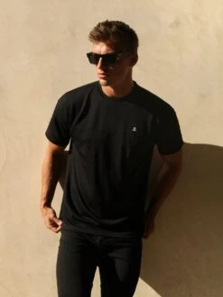 Ceuta Textured Relaxed T-Shirt - Black -Blakely 2283Black 01D