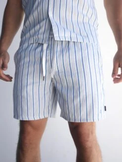 Assisi Stripe Shorts - Blue -Blakely 2289Blue 02D