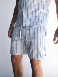 Assisi Stripe Shorts - Blue -Blakely 2289Blue 03D