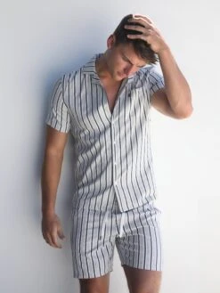 Assisi Stripe Shorts - Navy -Blakely 2290Navy 05D b5cb6761 bdea 427b a69f 8e9b4a051d3d